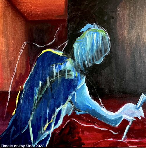 2022-02 Time is on my Side, 2022, Acryl, 100x101
