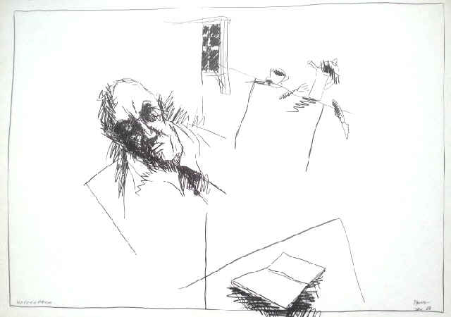 1988-01 Kaffeepause, Bleistift01