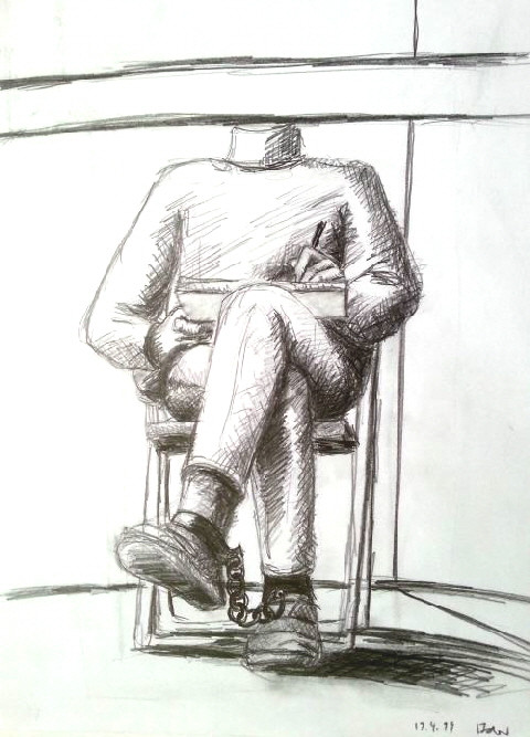 1999-04-19 Zeichner mit Fukette, Bleistift01